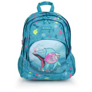 Купете Gabol Acqua — анатомична раница за момиче с 3 отделения на Fashionkids.bg. Приказен дизайн с рибка от пайети, ергономичен дишащ гръб и отделение за лаптоп.