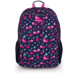 Купете Gabol Sweet — анатомична раница за момиче с 2 отделения на Fashionkids.bg. Свеж дизайн на черешки, ергономичен дишащ гръб и отделение за лаптоп.