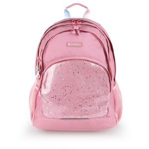 Купете Gabol Glam — анатомична раница за момиче с 3 отделения на Fashionkids.bg. Блестящ дизайн с пайети, ергономичен дишащ гръб и отделение за лаптоп.
