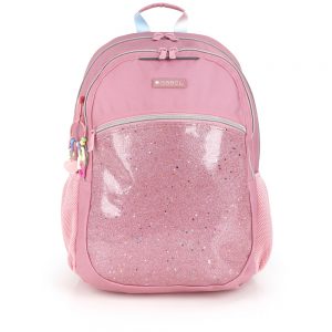 Купете Gabol Glam — анатомична раница за момиче с 2 отделения на Fashionkids.bg. Блестящ дизайн с пайети, ергономичен дишащ гръб и отделение за лаптоп.